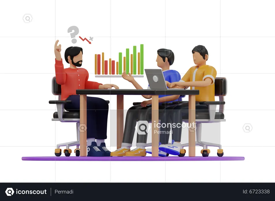Discuss About Business Solution  3D Illustration
