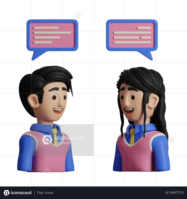 Discussão em grupo  3D Icon