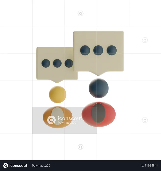 Discussion d'affaires  3D Icon
