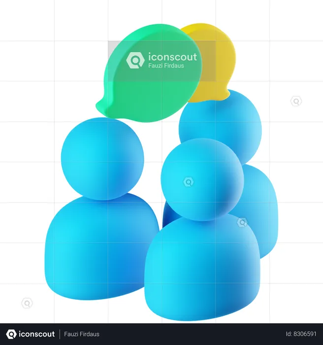 Discussion de groupe  3D Icon