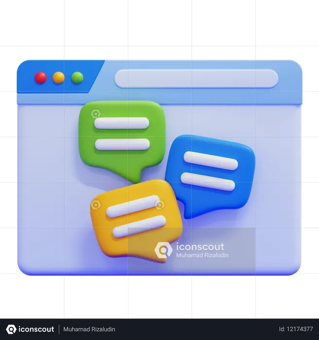 Discussion Forum  3D Icon