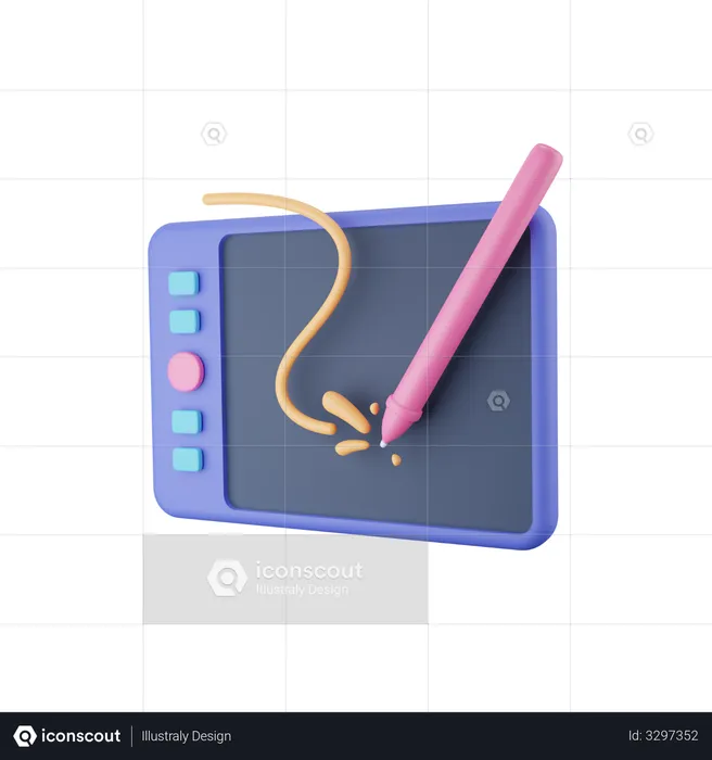 Tableta de diseño  3D Icon