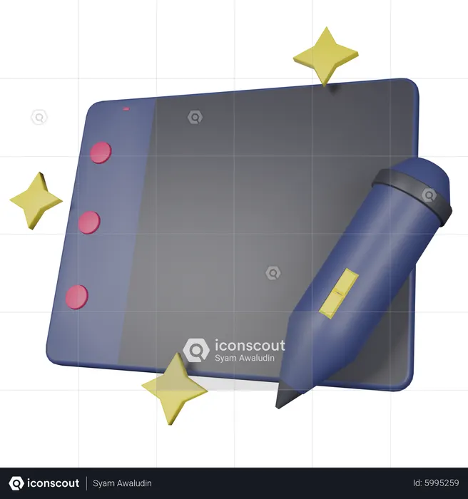 Tableta de diseño  3D Icon