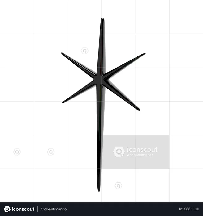 Diseño estrella  3D Icon