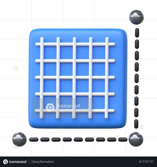 Cuadrícula de diseño  3D Icon