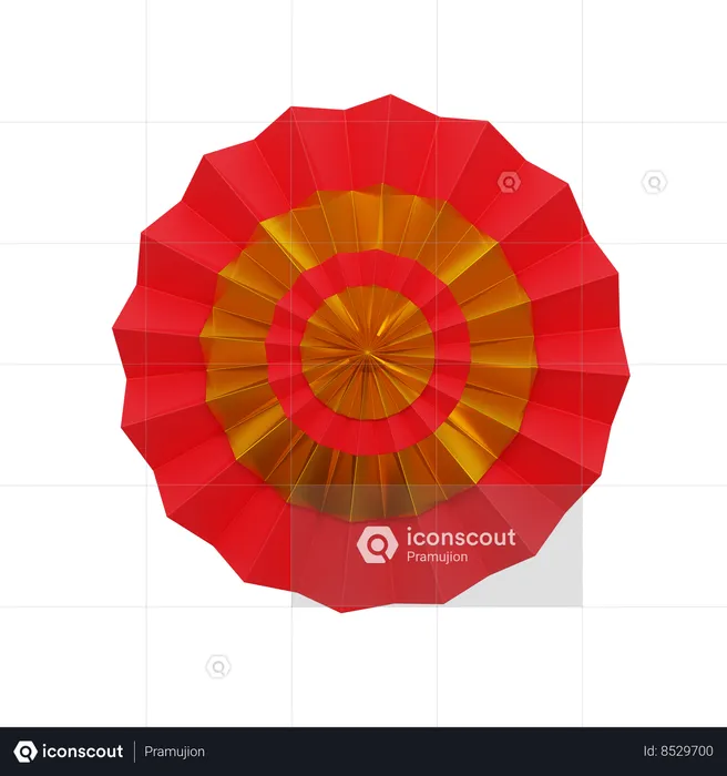 Diseño de rosa de papel  3D Icon