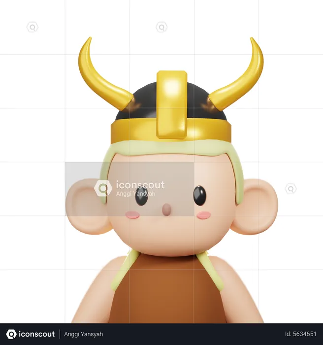 Avatar disfraz vikingo  3D Icon