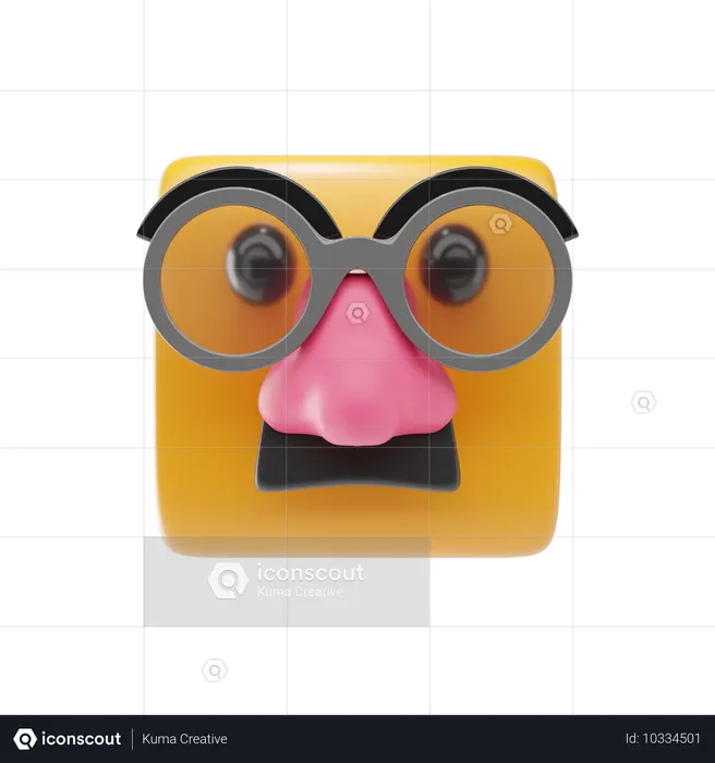 위장한 얼굴 Emoji 3D Icon
