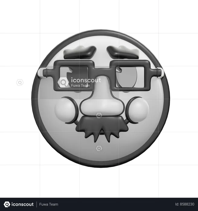 Disguised Face Emoji 3D Icon