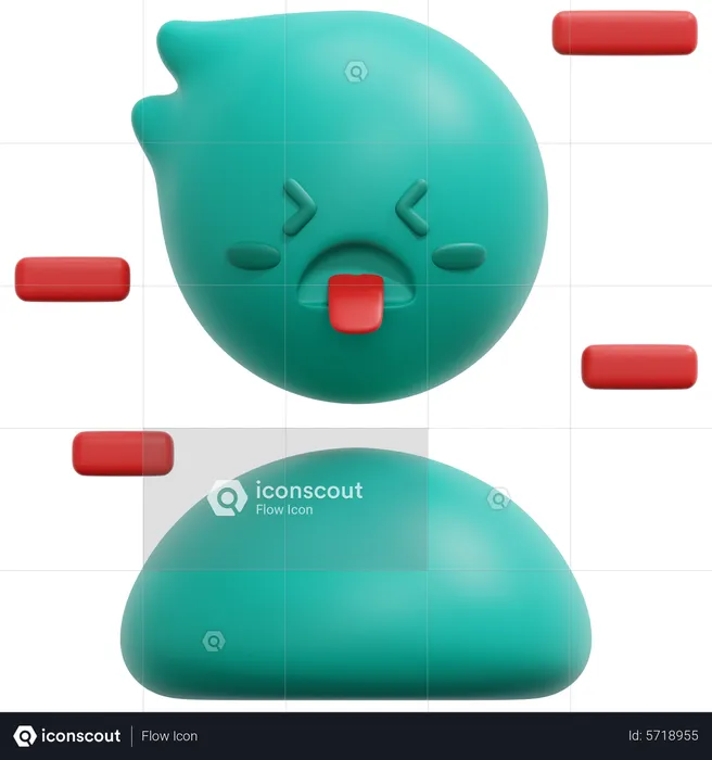 Disgusted Emoji 3D Icon