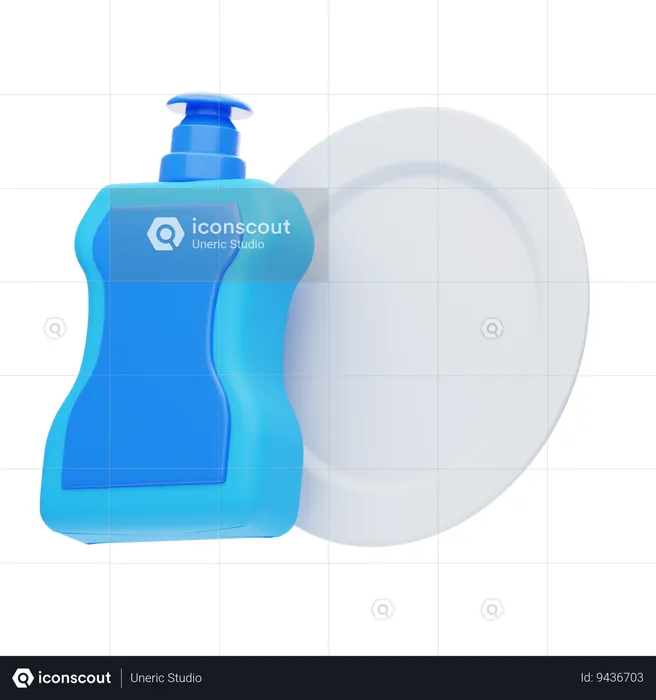 Dish Soap Bottle  3D Icon