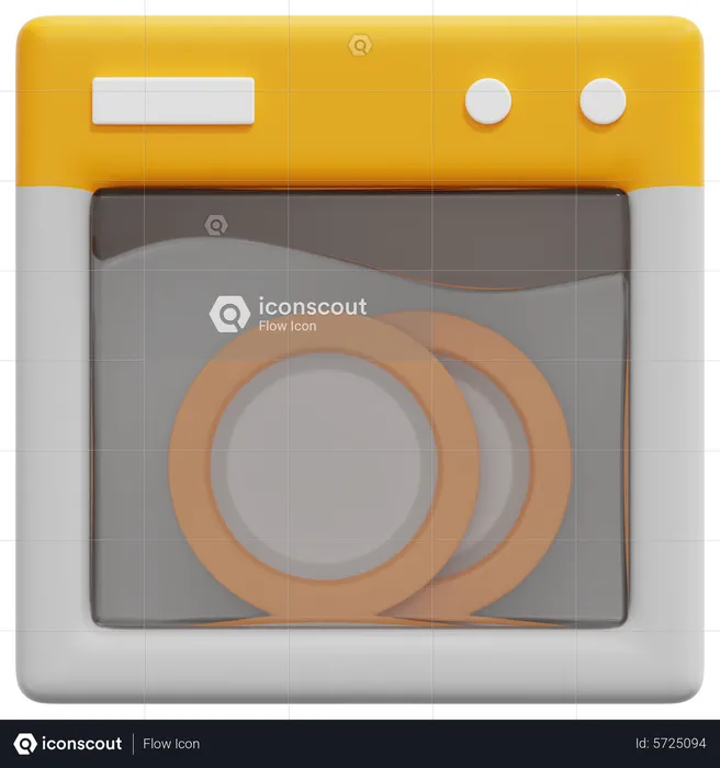 Dish Washer  3D Icon