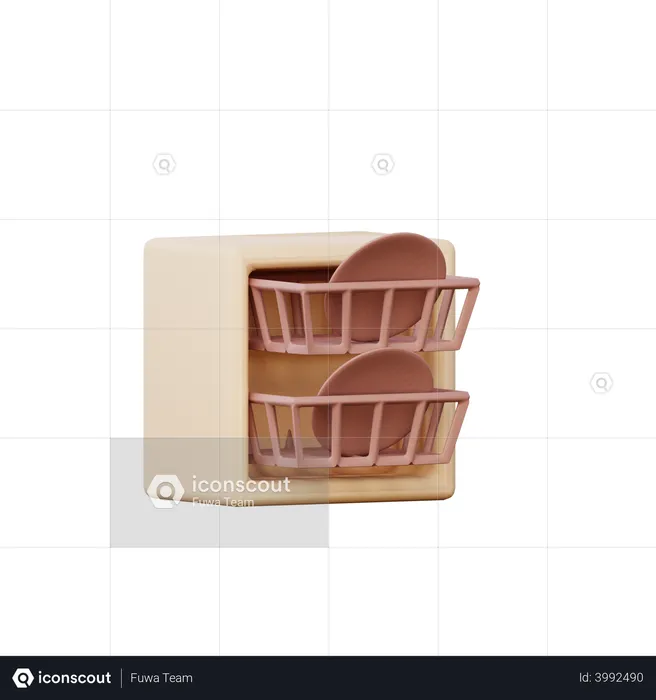 Dishwasher  3D Illustration