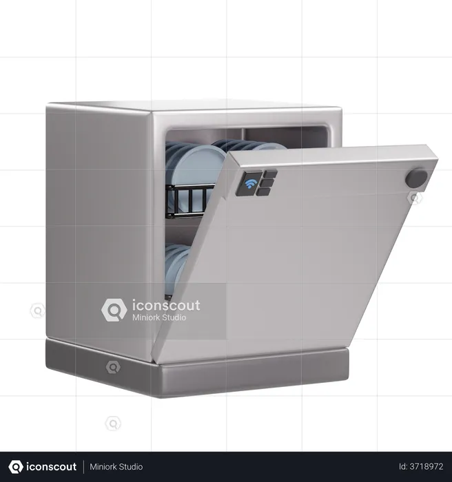 Dishwasher  3D Illustration