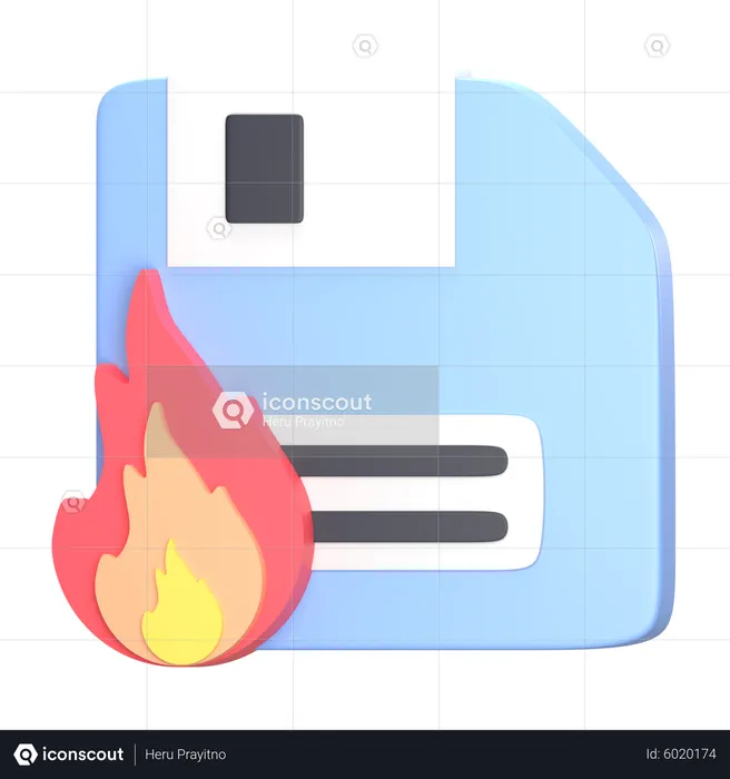 Disk burn  3D Icon