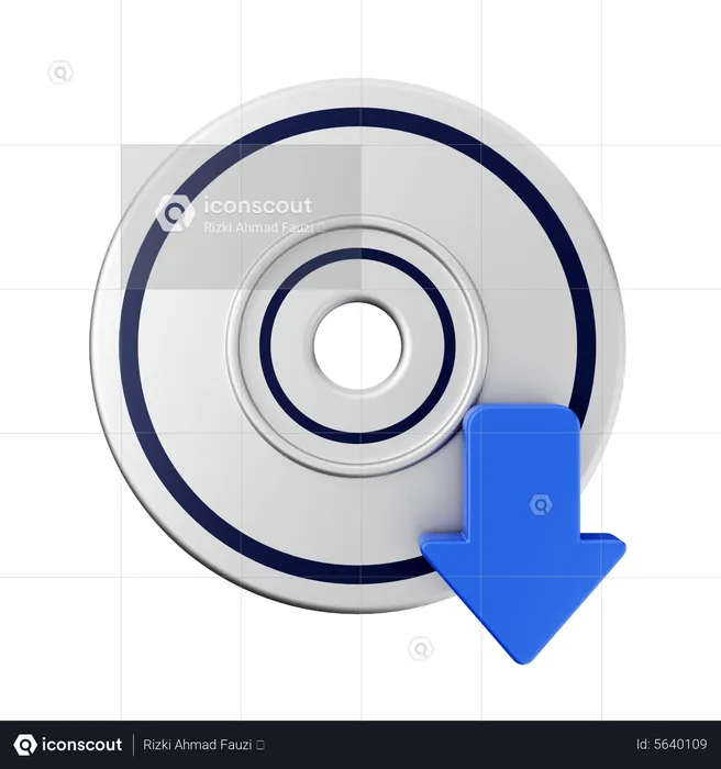 Disk Download  3D Icon