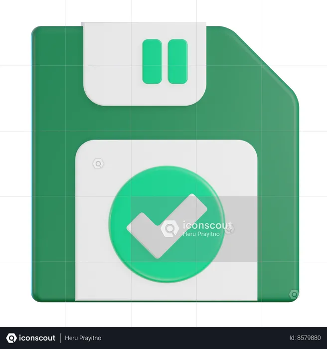 Disk Save  3D Icon