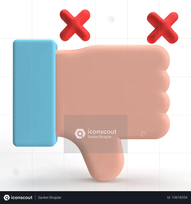 Dislike  3D Icon