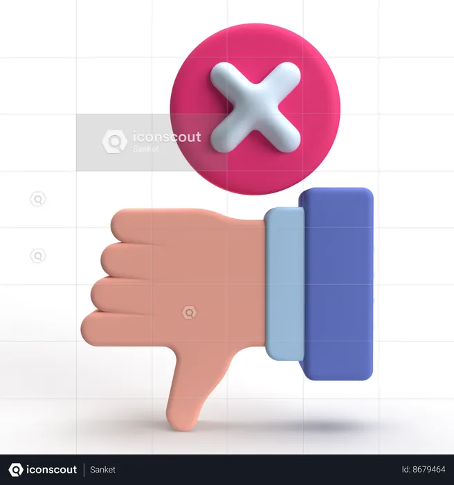 Dislike  3D Icon