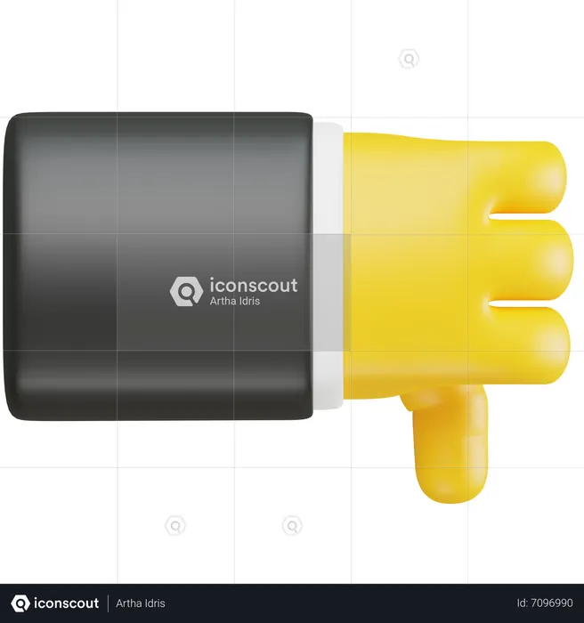 Dislike Hand Gesture  3D Icon
