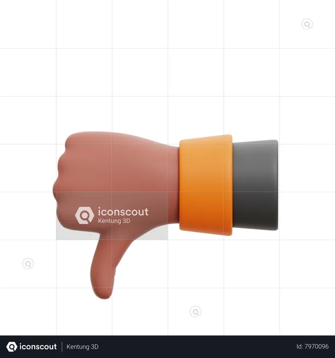 Dislike Hand Gesture Emoji 3D Icon