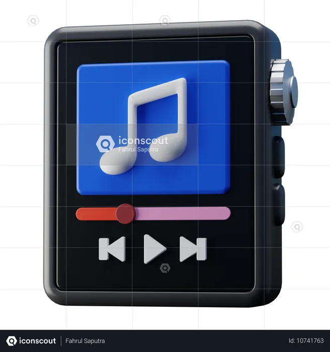 Reproductor de audio del dispositivo  3D Icon