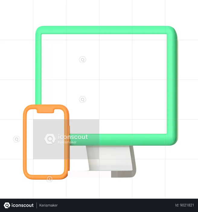 Dispositivo responsivo  3D Icon