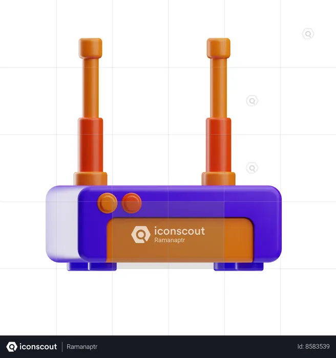 Dispositivo wifi  3D Icon
