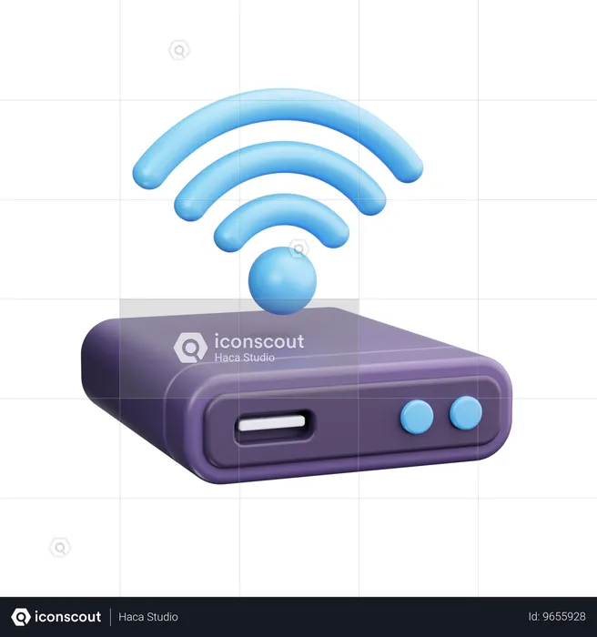 Dispositivo wifi  3D Icon