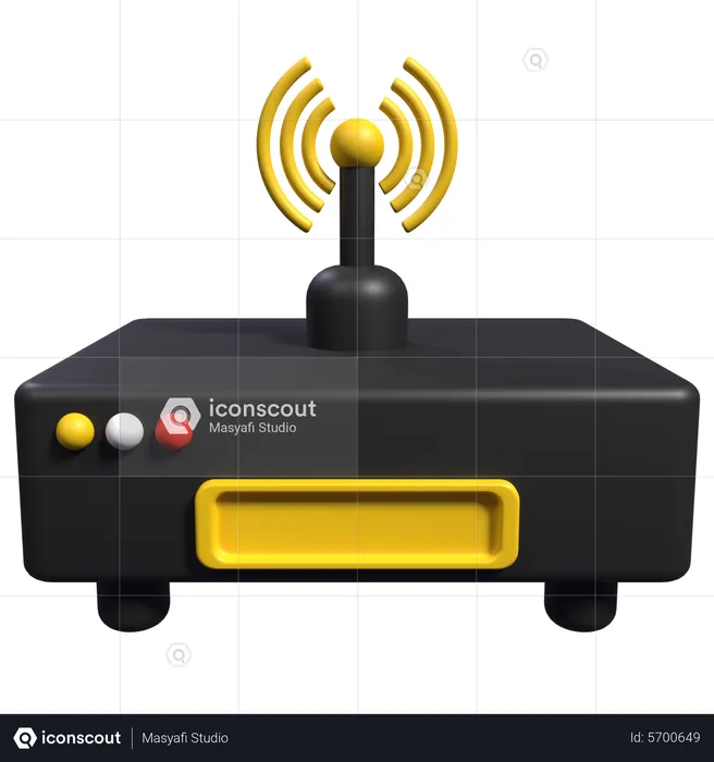 Dispositivo wi-fi  3D Icon