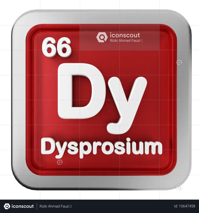 Disprósio tabela periódica  3D Icon