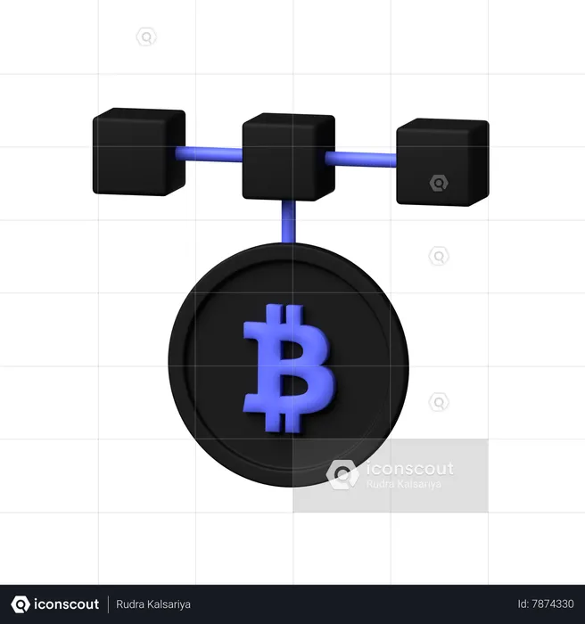 Disrupted Blockchain  3D Icon