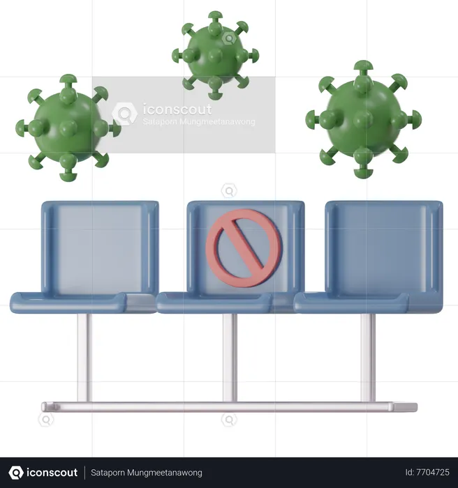 Distanciamento social  3D Icon