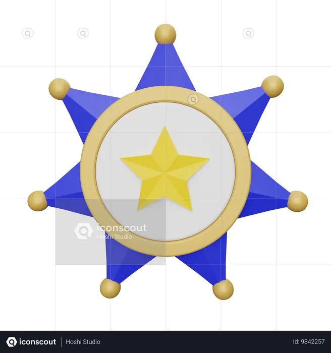 Distintivo de xerife  3D Icon