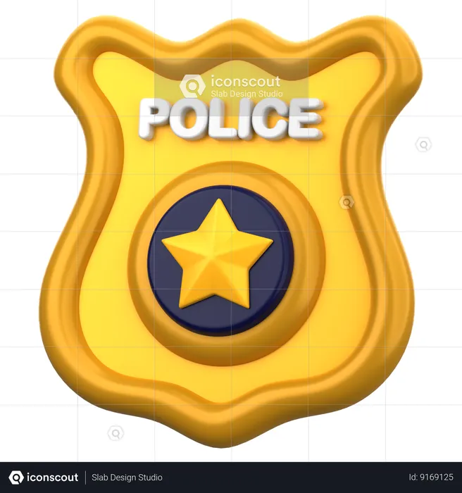 Distintivo de polícia  3D Icon