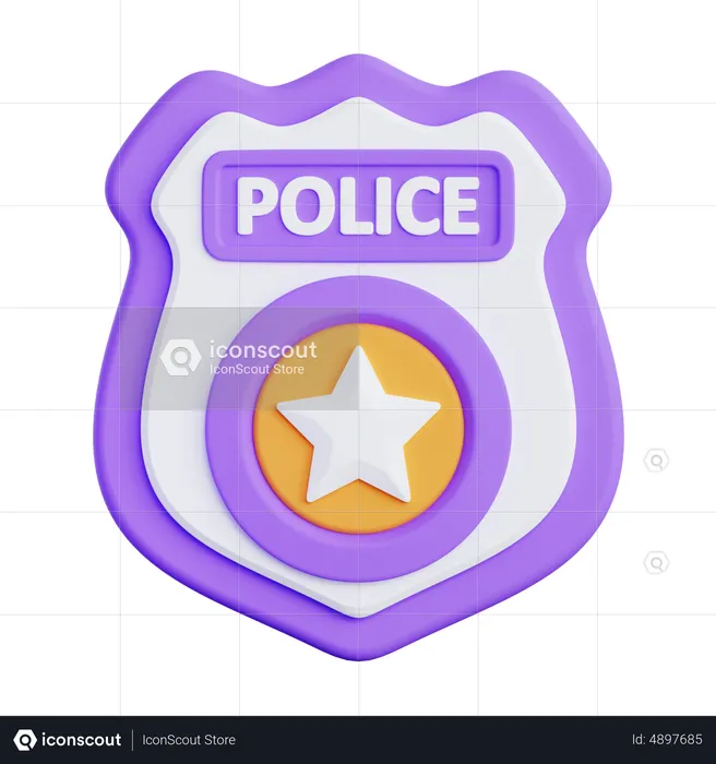 Distintivo de polícia  3D Icon