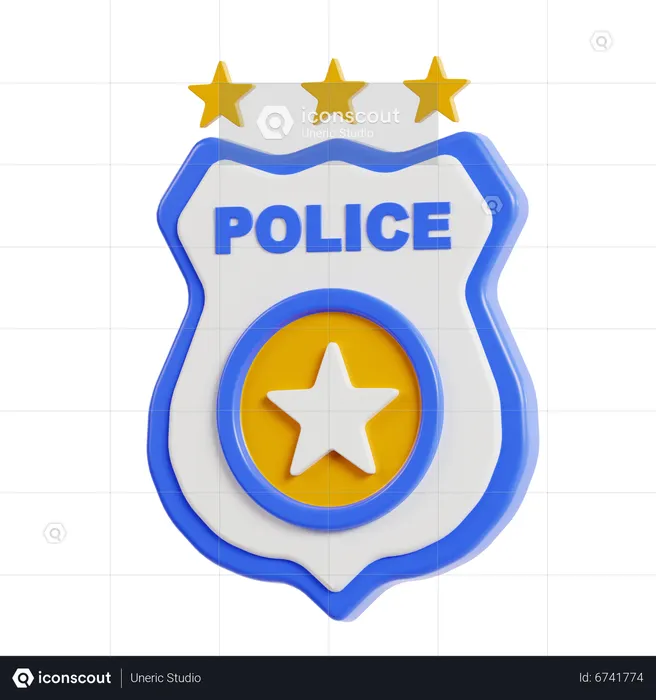 Distintivo de polícia  3D Icon