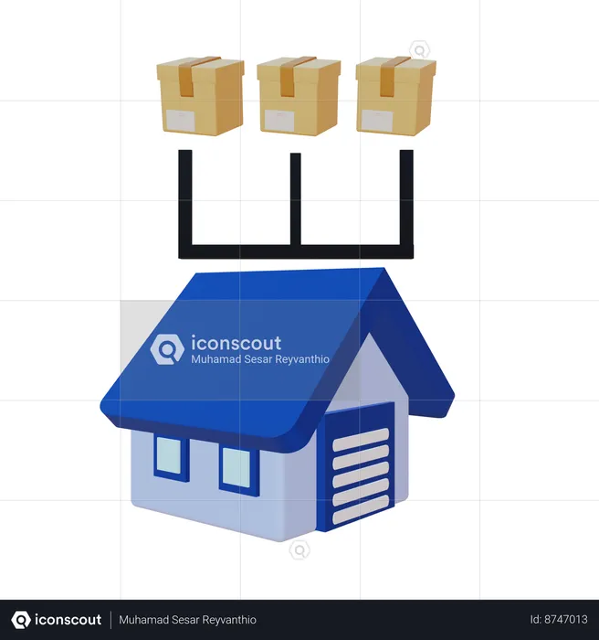 La distribución del producto  3D Icon