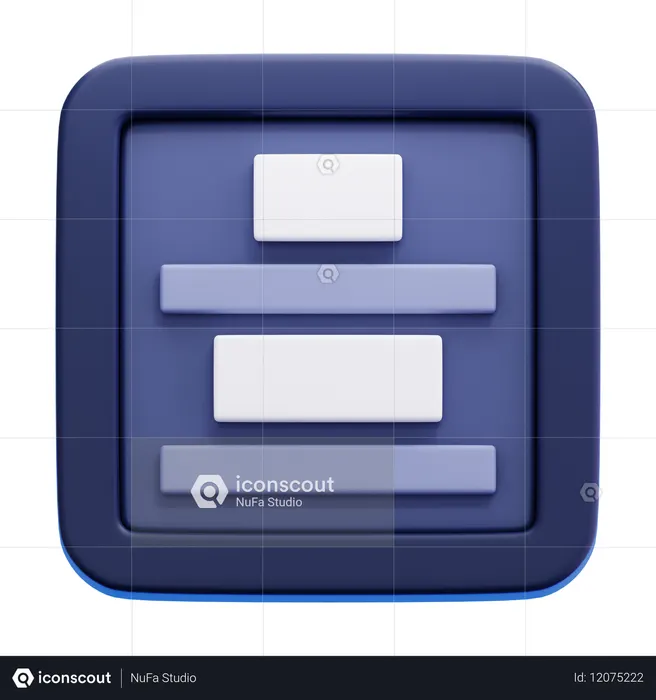 Fondo de distribución vertical  3D Icon