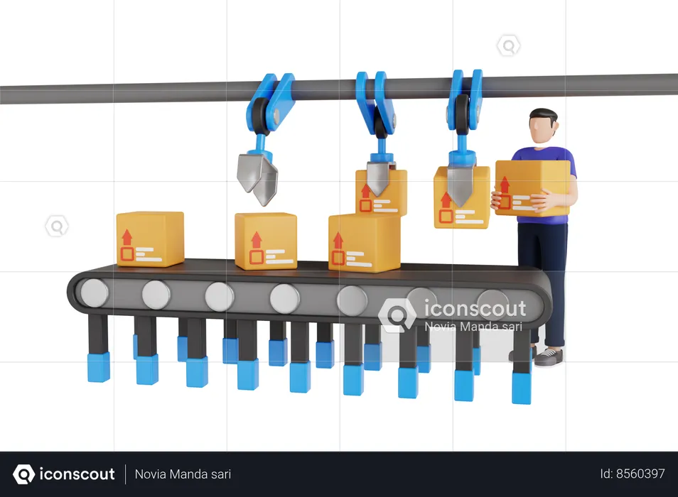 Distribuição de produtos  3D Illustration