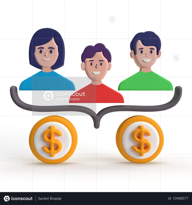 Distribute Money  3D Icon