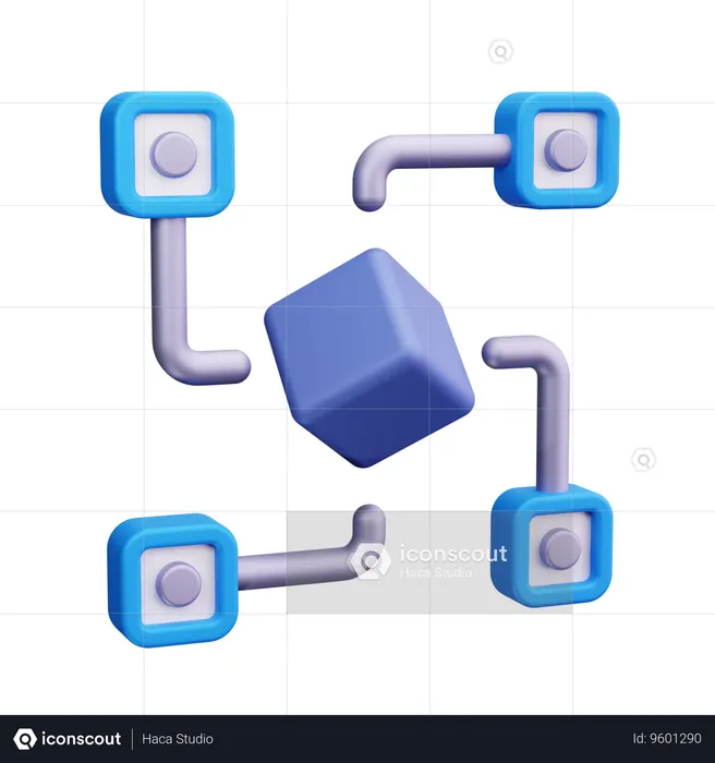 Distributed  3D Icon