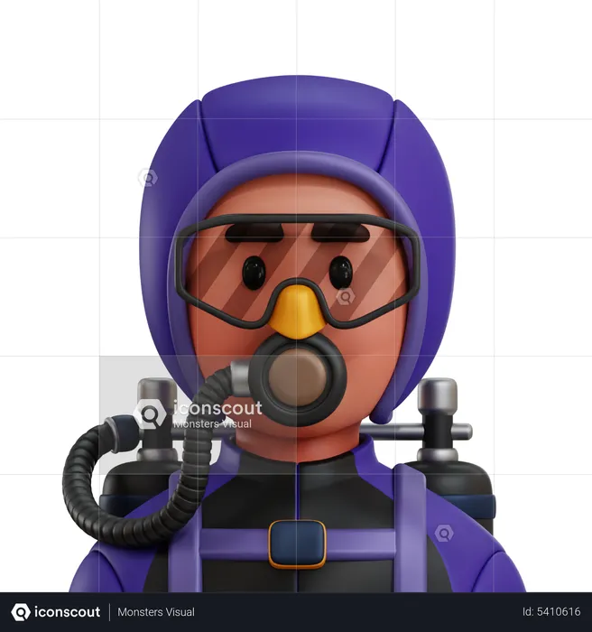 Diver Player  3D Icon