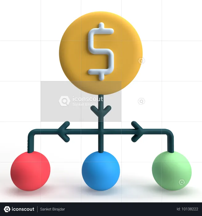 Diversification monétaire  3D Icon