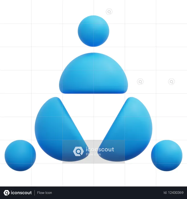 Divided Team Structure  3D Icon