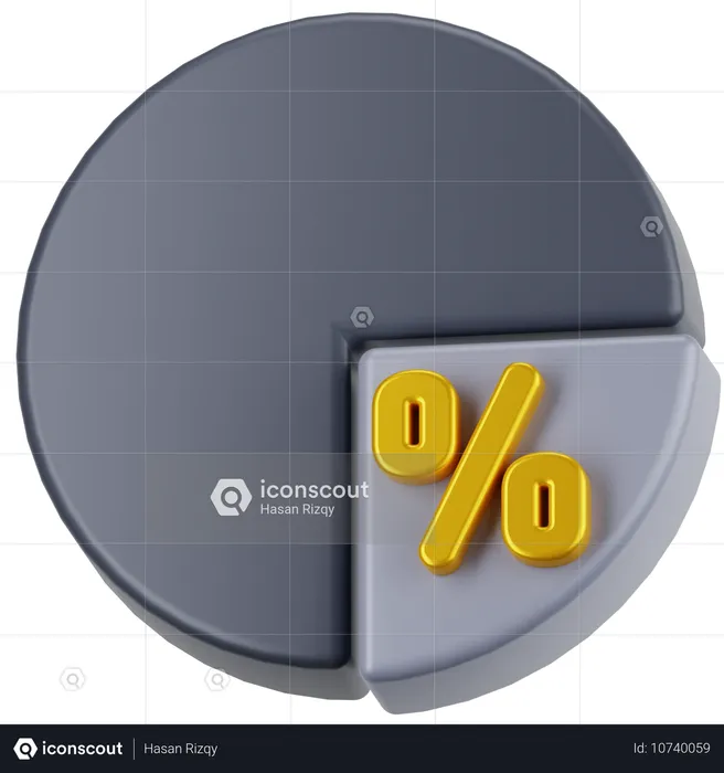 Dividen Chart  3D Icon