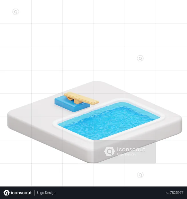 Diving Board  3D Icon