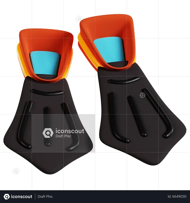 Diving Fins  3D Icon