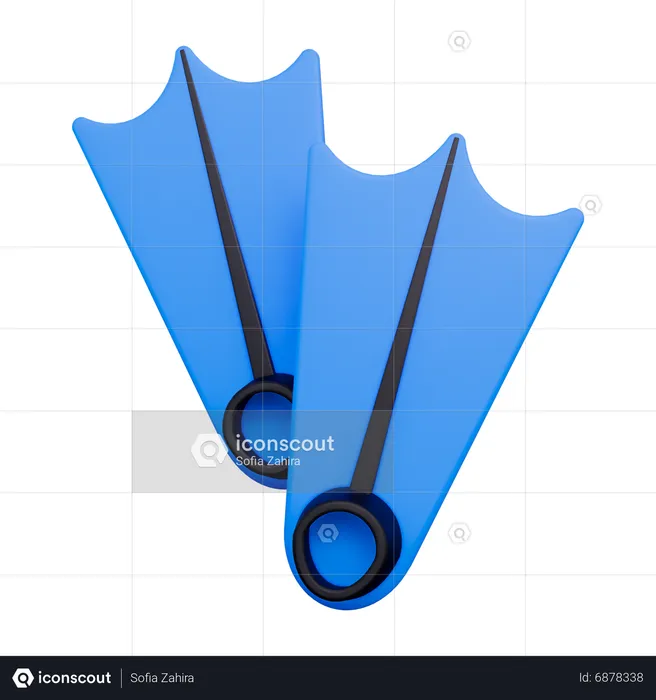 Diving Fins  3D Icon