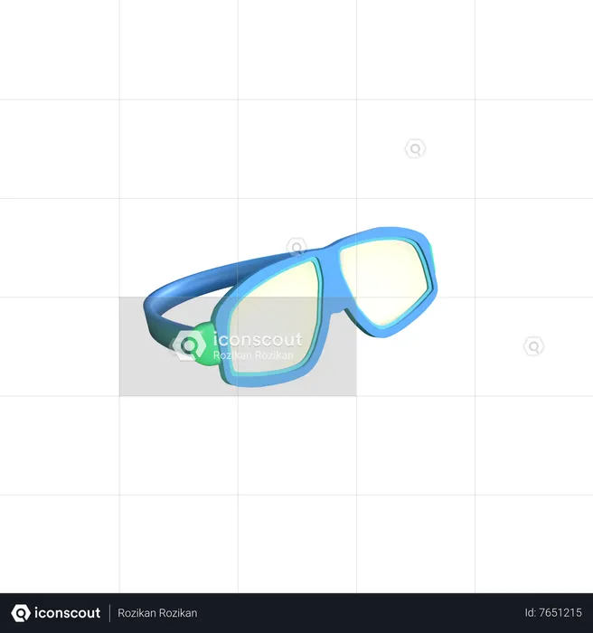 Diving Glasses  3D Icon